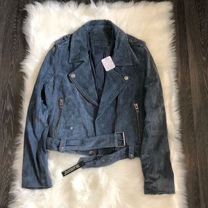 Free People Suede Leather Jacket